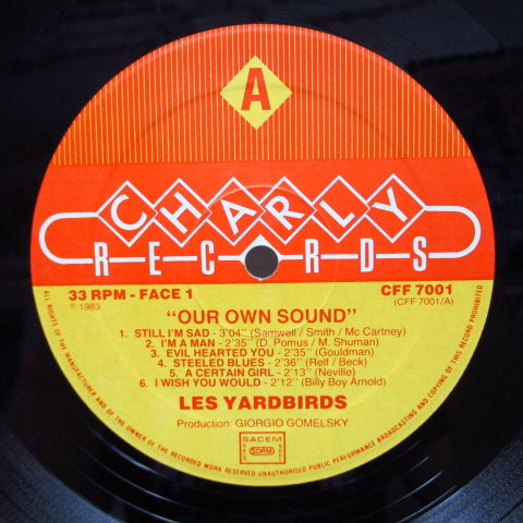 YARDBIRDS (ヤードバーズ) - Our Own Sound (France '83 再発 LP/CFF-7001)
