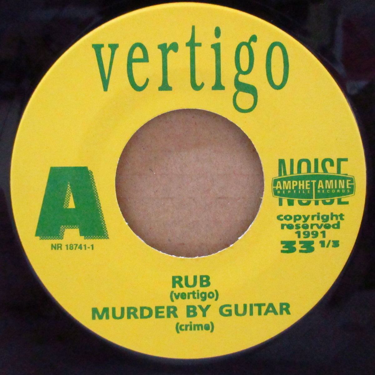 VERTIGO (ヴァーティゴ)  - Rub +3 (US Limited Clear Maroon Vinyl 7")