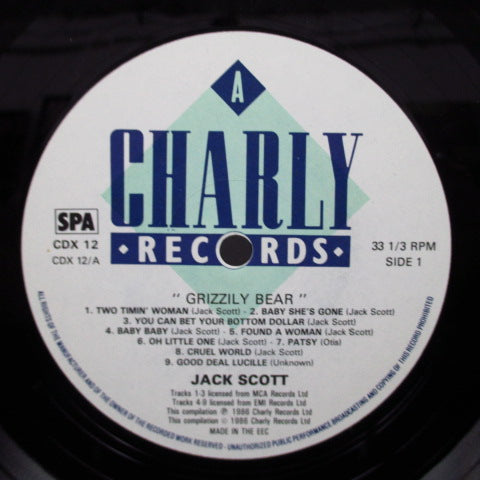 JACK SCOTT (ジャック・スコット)  - Grizzily Bear (UK 90's Reissue 2xLP)