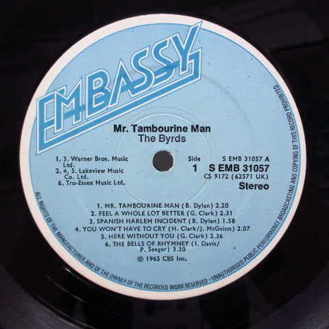 BYRDS - Mr.Tambourine Man (UK '74 Reissue Stereo)