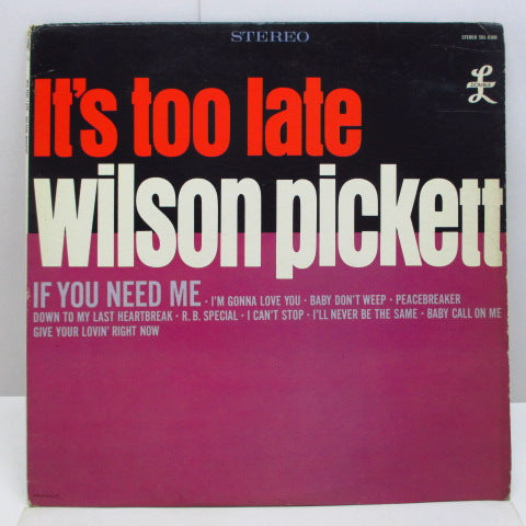 WILSON PICKETT - It's Too Late (US Orig.Stereo LP)