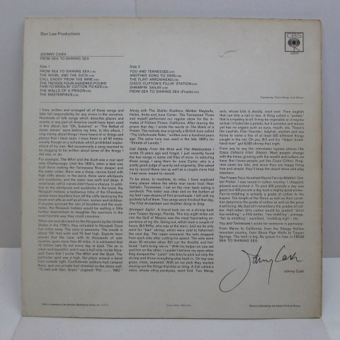 JOHNNY CASH - From Sea To Shinning Sea (UK Orig.Mono LP/CS)