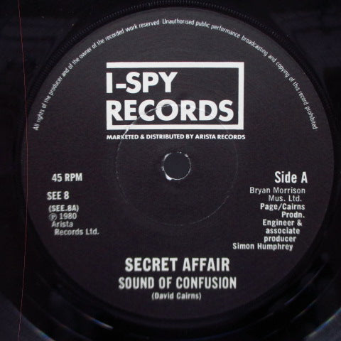 SECRET AFFAIR - Sound Of Confusion (UK Orig.7"/Paper Lbl.Flat Centre)