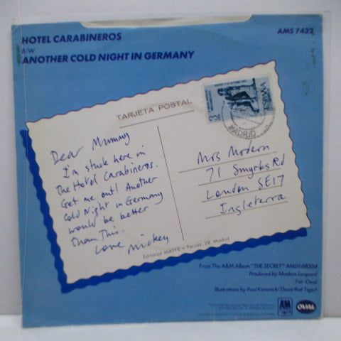 SECRET, THE - Hotel Carabineros (UK Ltd.Blue Vinyl 7")