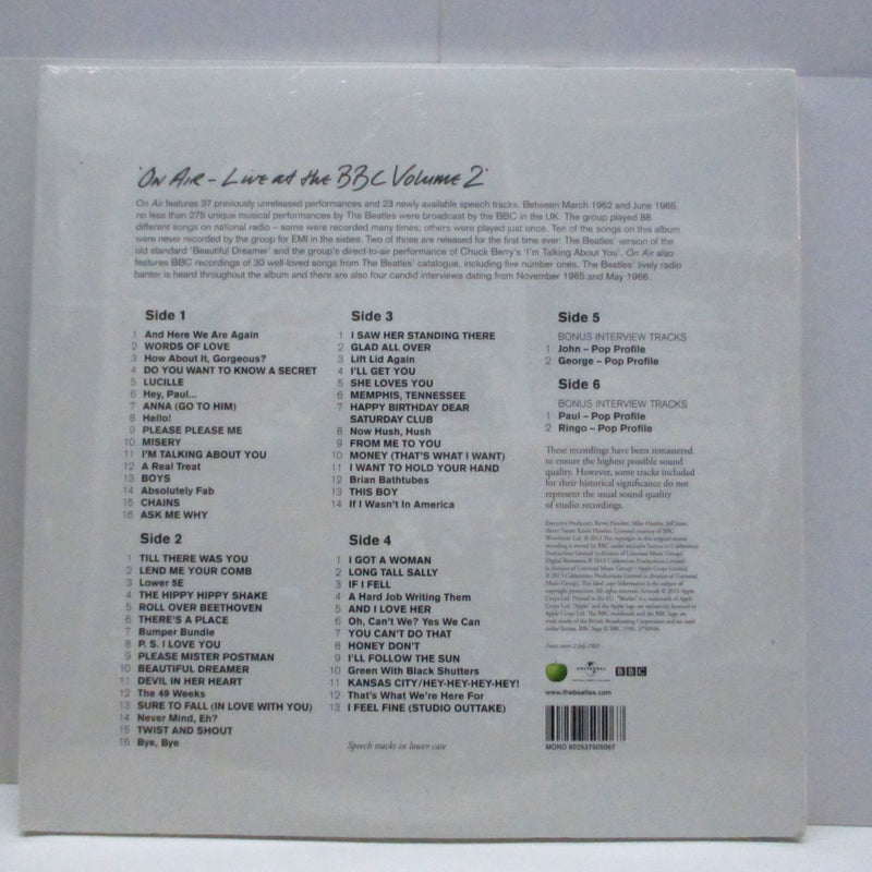 BEATLES (ビートルズ)  - On Air - Live At The BBC Vol.2 (UK/EU Orig.3x180g Mono LP/ Stickered GS-NEW)