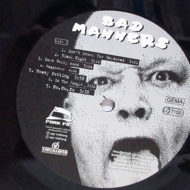 BAD MANNERS (バッド・マナーズ)  - Don't Knock The Baldhead! (German オリジナル LP)