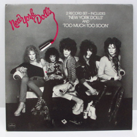 NEW YORK DOLLS - New York Dolls / Too Much Too Soon (UK Re 2xLP+GS/PRID 12)