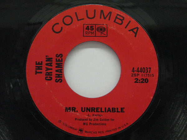 CRYAN' SHAMES - Mr. Unreliable / Georgia (US Orig.7")