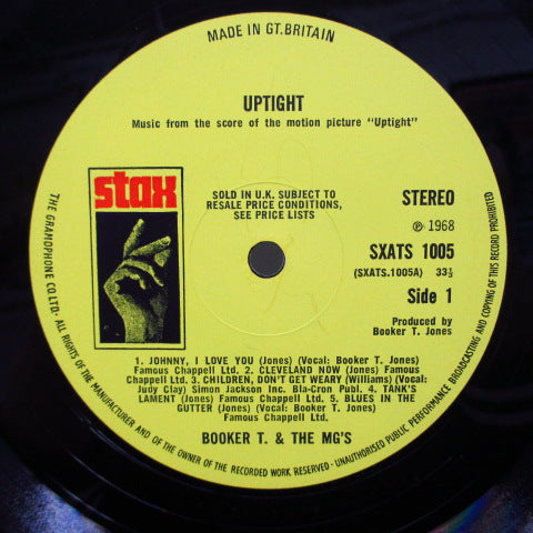 BOOKER T. & THE MG ’S-Up Tight / O.S.T. (UK Orig.Stereo / CFS)
