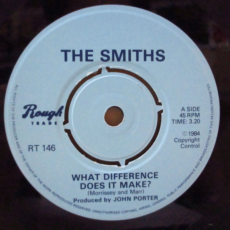 SMITHS, THE (ザ・スミス)  - What Difference Does It Make? (UK '84 再発・筆記体ロゴ・ラウンドセンター 7インチ/モリッシー・ジャケ)