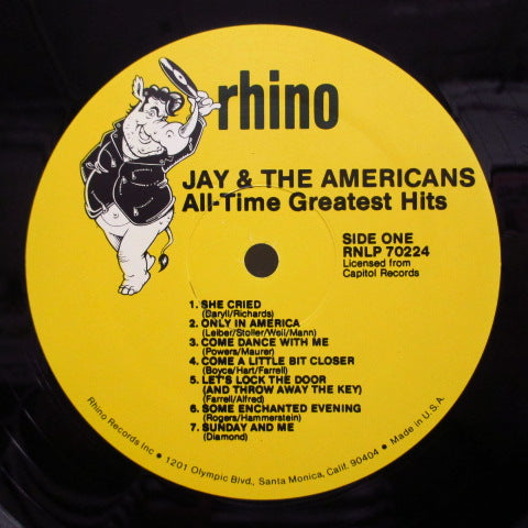 JAY & THE AMERICANS - All Time Greatest Hits (US:Rhino Comp.)