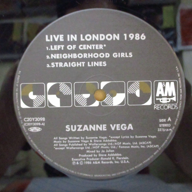 SUZANNE VEGA (スザンヌ・ヴェガ)  - Live In London 1986 (Japan オリジナル LP+帯,インサート)