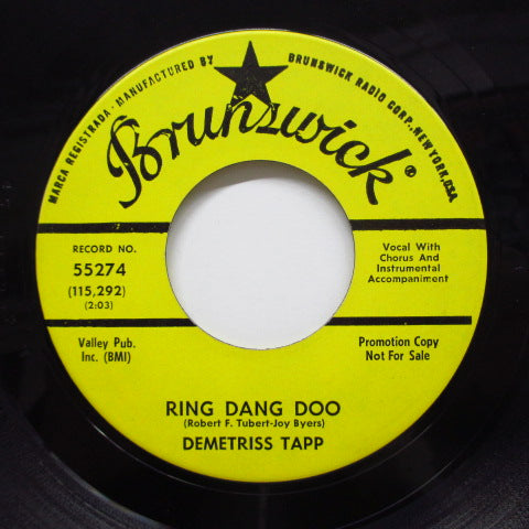 DEMETRISS TAPP - Ring Dang Doo / Little Girl Lost