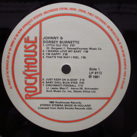 DORSEY & JOHNNY BURNETTE - Johnny & Dorsey Burnette