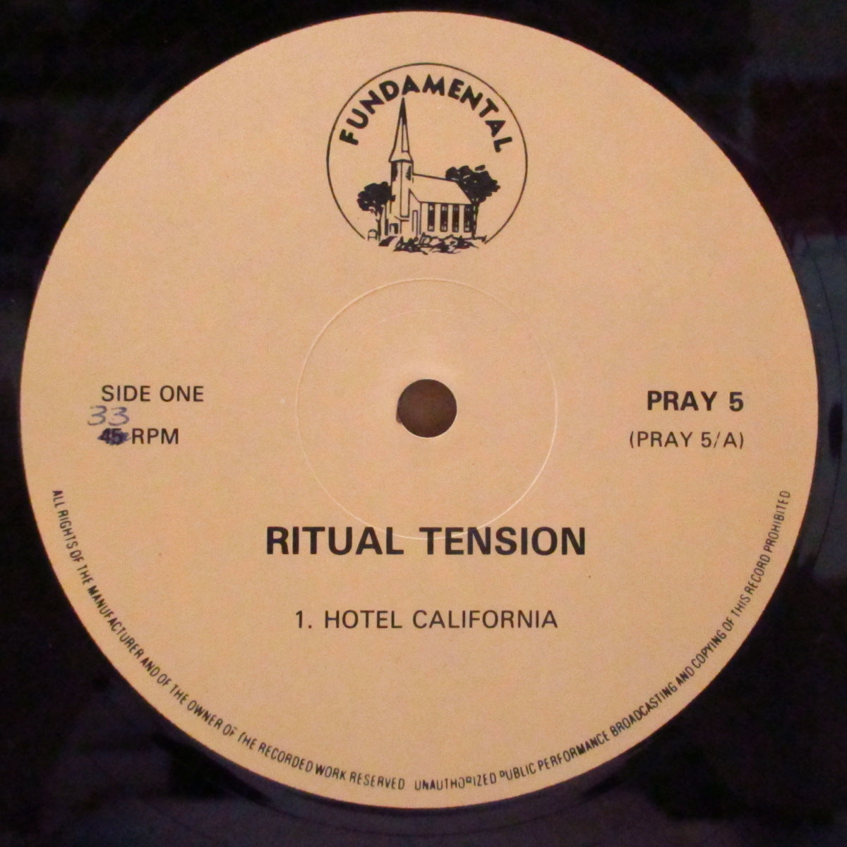 RITUAL TENSION (リチュアル・テンション)  - Hotel California +2 (UK Orig.12")