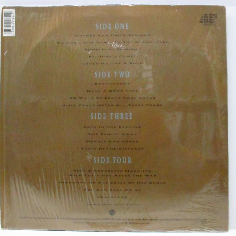 PAUL SIMON (ポール・サイモン)  - Negotiations And Love Songs : 1971-1986 (UK-EU オリジナル LP+インナー/ステッカー付ジャケ)