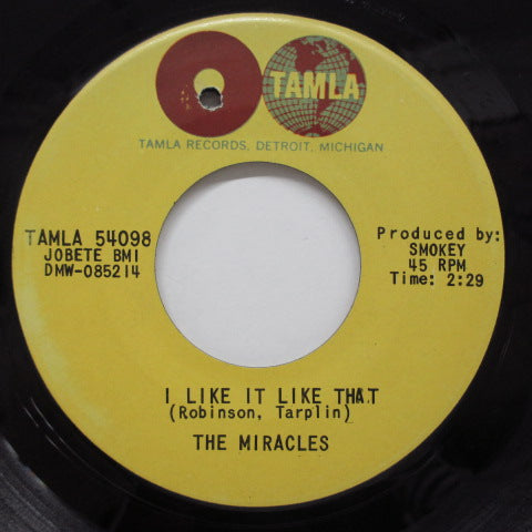 MIRACLES (SMOKEY ROBINSON & THE) - I Like It Like That (US Orig.7"+PS)