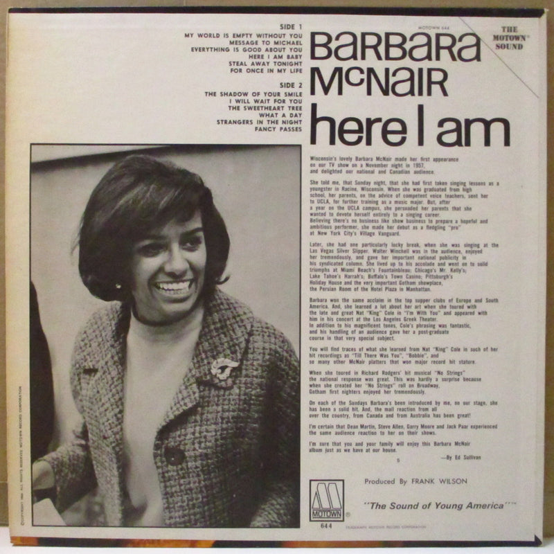 BARBARA MCNAIR (バーバラ・マクネアー)  - Here I Am (US Orig.Stereo LP)