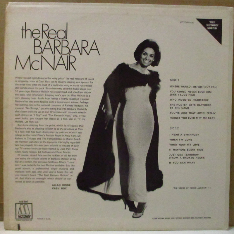 BARBARA MCNAIR (バーバラ・マクネアー)  - The Real Barbara Mcnair (US Orig.Stereo LP)