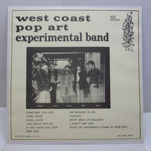 WEST COAST POP ART EXPERIMENTAL BAND - Volume 1 (US '94 Limited Reissue)