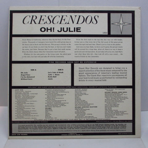 CRESCENDOS - Oh Julie (Orig., Mono)