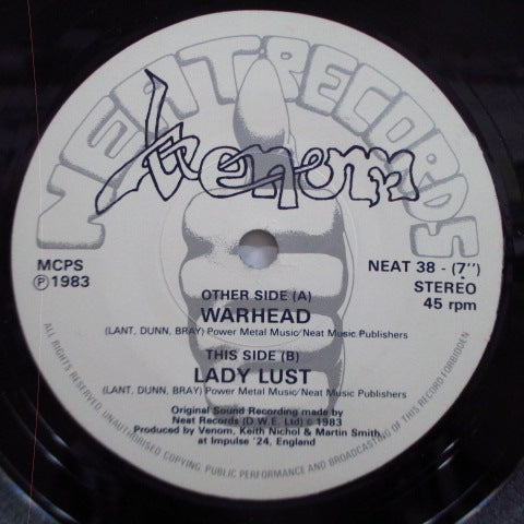 VENOM (ヴェノム)  - Warhead (UK Orig.7"/Mantas PS)