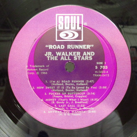 JR.WALKER & THE ALL STARS (ジュニア・ウォーカー& ジ・オールスターズ)   - Road Runner (US:Orig.MONO)