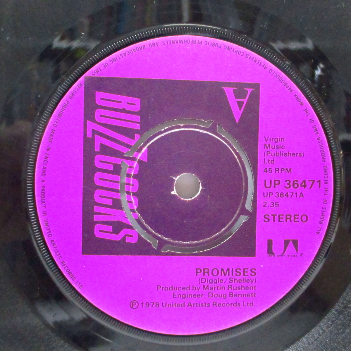 BUZZCOCKS (バズコックス) - Promises / Lipstick (UK オリジナル
