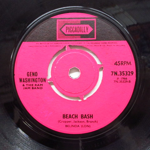 GENO WASHINGTON & THE RAM JAM BAND - Beach Bash / Hi! Hi! Hazel