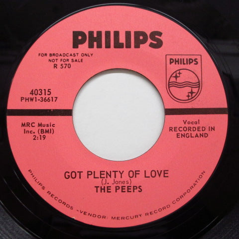 PEEPS - Got Plenty Of Love (US:PROMO＋CS!)