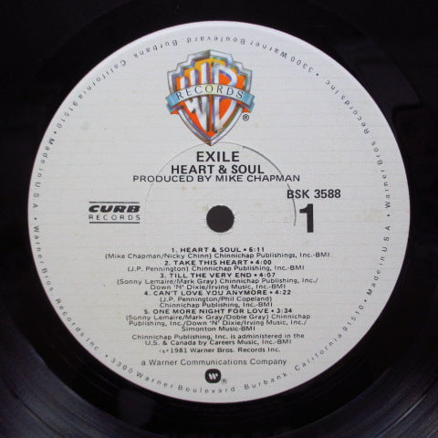 EXILE (エグザイル)  - Heart & Soul (US Orig.LP)
