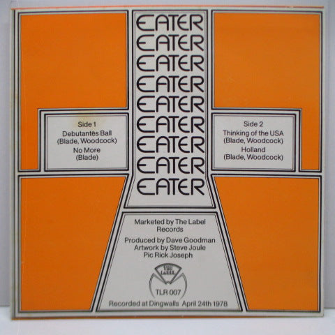 EATER (イーター) - Live E.P. (UK Orig.White Vinyl 7"/Orange PS)