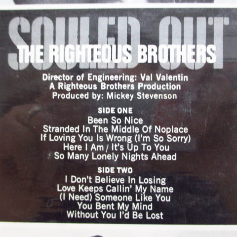 RIGHTEOUS BROTHERS (ライチャス・ブラザース) - Souled Out (US Orig.Stereo LP/SEALED)