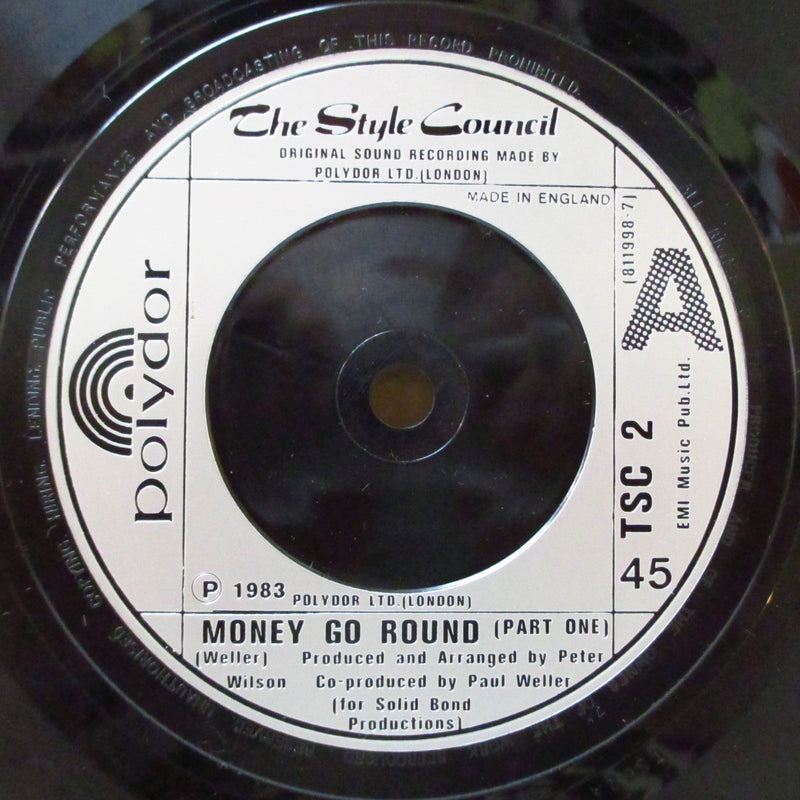 STYLE COUNCIL, THE (ザ・スタイル・カウンシル)  - Money-Go-Round - Parts 1+2 (UK オリジナル「銀プラスチックラベ、小穴フラットセンター」 7インチ+両面コーティング折り返しジャケ)