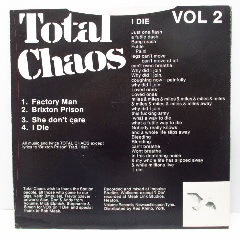 TOTAL CHAOS (トータル・カオス) - Factory Man +3 (UK Orig.7")