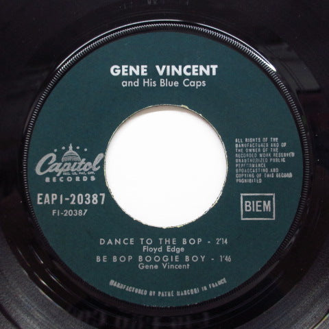 GENE VINCENT - Dance To The Bop +3 (France Orig.EP/CFS)
