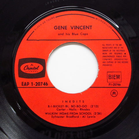 GENE VINCENT - Inedits (France Orig.EP/CFS)