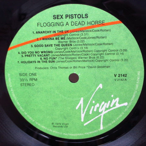 SEX PISTOLS (セックス・ピストルズ)  - Flogging A Dead Horse (Finland Orig.LP)