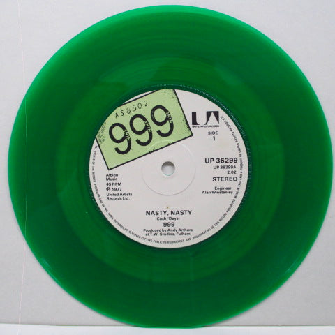 999 (ナイン・ナイン・ナイン) - Nasty! Nasty! (UK Ltd.Green Vinyl 7")