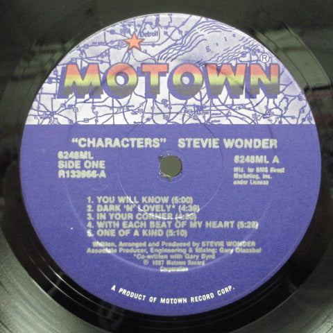 STEVIE WONDER - Characters (US:BMG Record Club LP)
