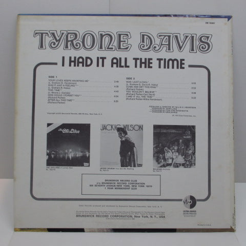 TYRONE DAVIS - I Had It All The Time (US:Orig.)