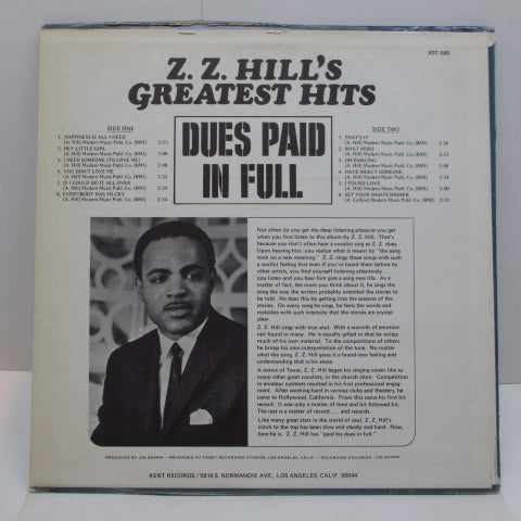 Z.Z. HILL - Greatest Hits Dues Paid In Full (US:70's Press MONO)