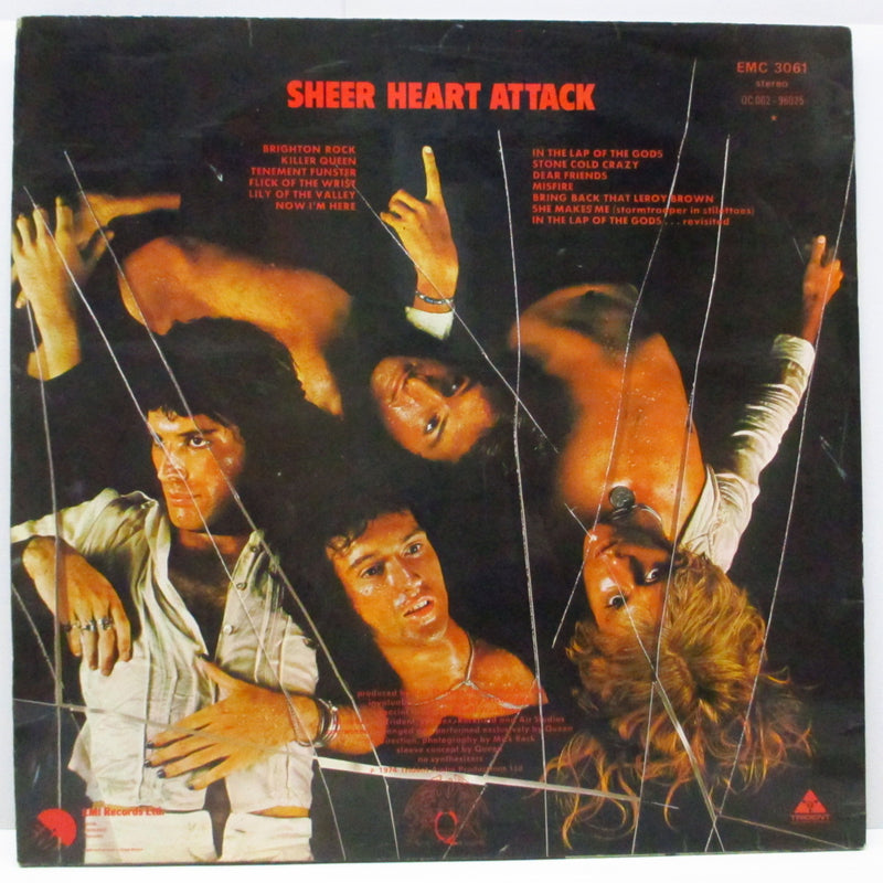 QUEEN (クイーン)  - Sheer Heart Attack (UK '74 セカンドプレス LP+3箇所コーナーカットインナー/「トライデントロゴ有」両面コーティング・ジャケ)