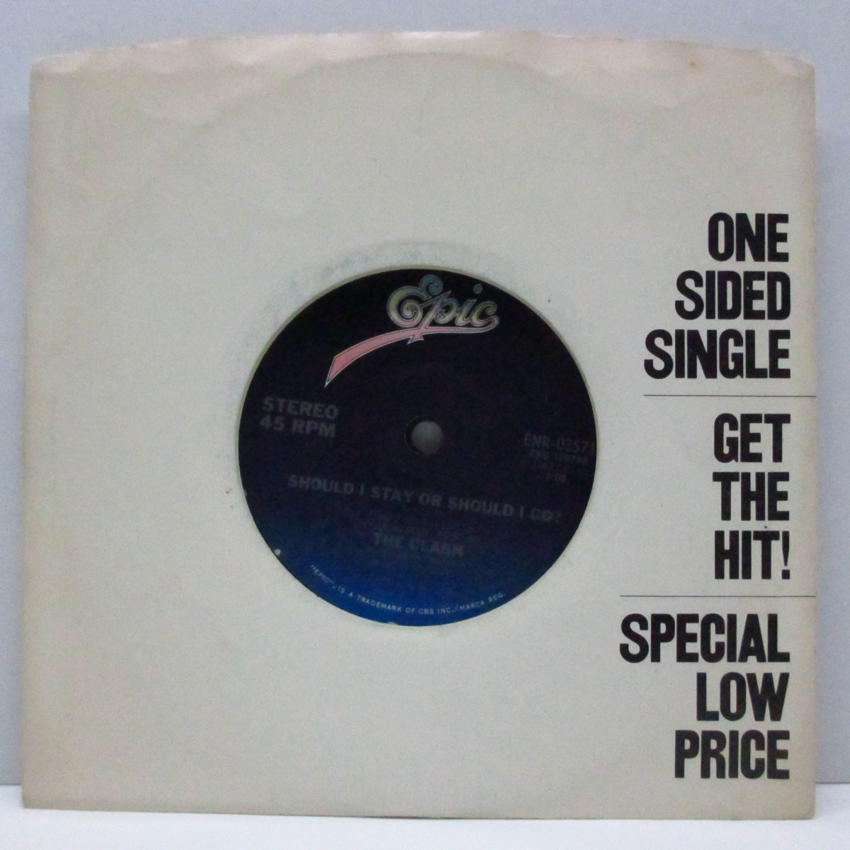 CLASH, THE (ザ・クラッシュ)  - Should I Stay Or Should I Go (US 限定片面 7"/「Get The Hit!」ジャケ)