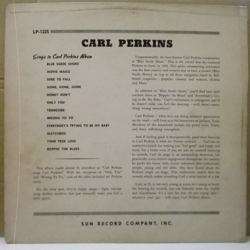 CARL PERKINS (カール・パーキンス)  - Dance Album Of Carl Perkins (US Orig.Mono LP)