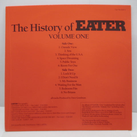 EATER (イーター) - History Of Eater Vol.1 (UK Ltd.Red Vinyl LP+7")