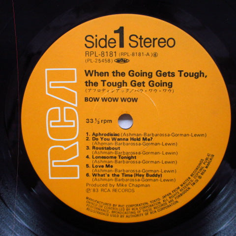 BOW WOW WOW - アフロディジアック - When The Going Gets Tough The Tough Get Going (Japan Orig.LP)
