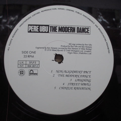 PERE UBU - The Modern Dance (UK-EU '88 Ltd Re LP+Inner,Insert)