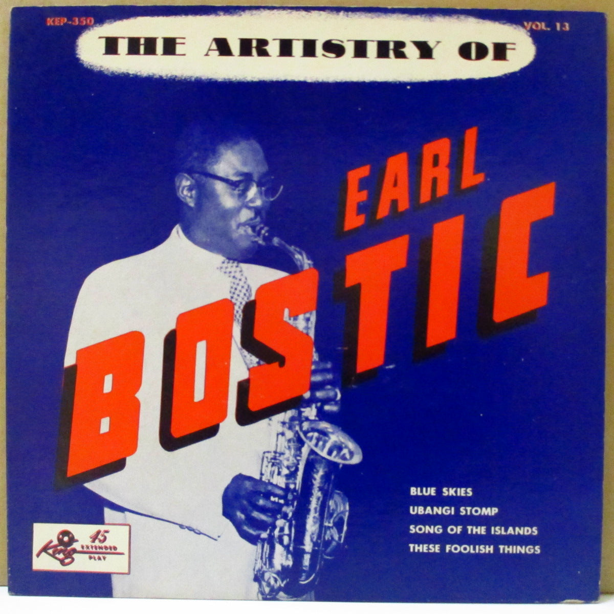 EARL BOSTIC (アール・ボスティック)  - The Artistry Of Earl Bostic Vol. 13 (US Orig.4-Track 7"EP+PS)