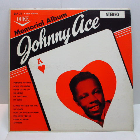 JOHNNY ACE - Memorial Album For Johnny Ace (US '61 Re Stereo LP/Matt CVR+Stereo Sticker)